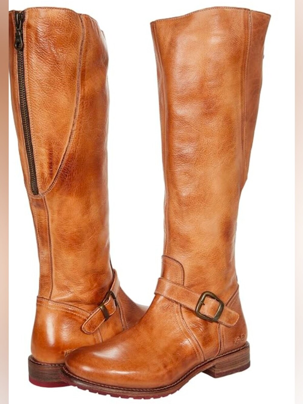 Bedstu  Glaye Wide Calf Leather Tall Boots